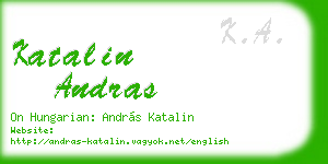 katalin andras business card