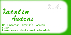 katalin andras business card